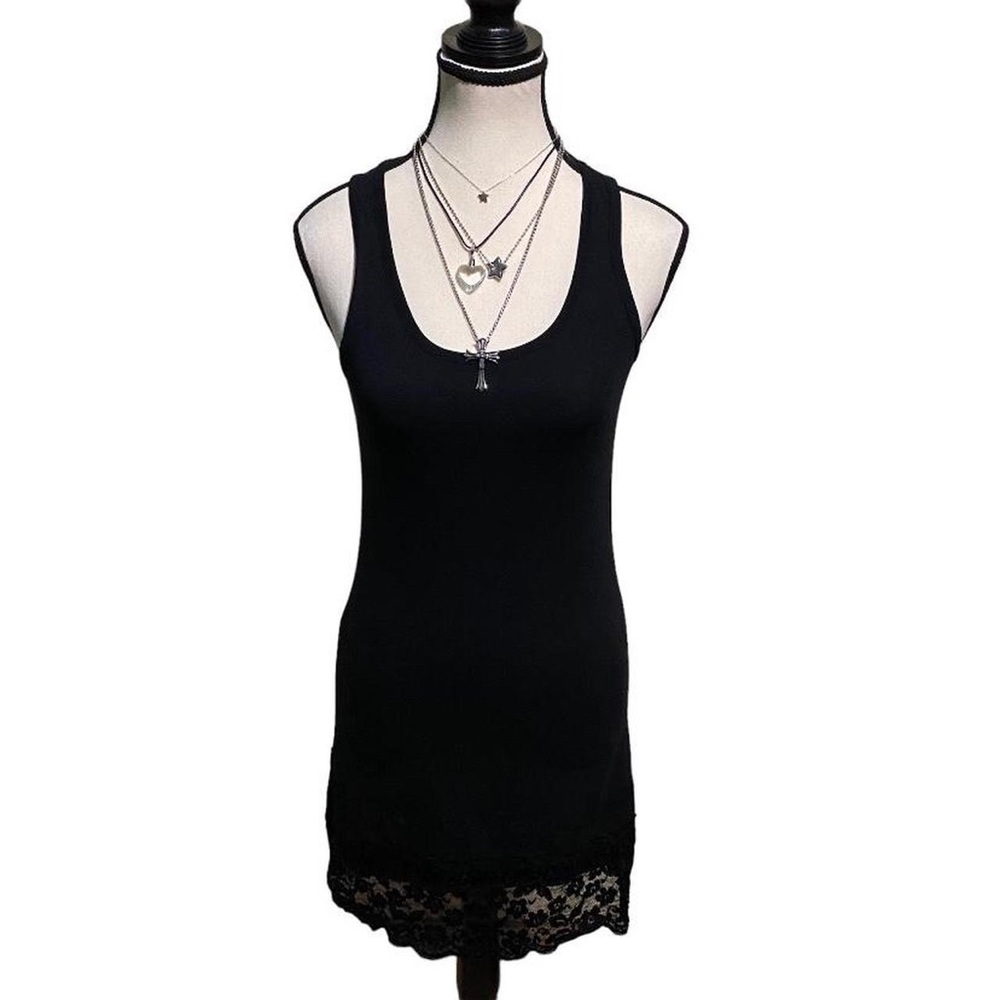 Y2k Black Lace Dress ⋆｡‧₊°♱༺𓆩❦︎𓆪༻♱༉‧₊˚.